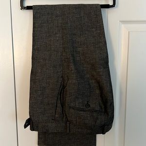 John Varvatos USA Mens Dress Pants 31/33 Linen Blend Charcoal Marled